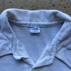 Vintage Champion Blue Bar East-West Shrine‎ Classic Polo Shirt White XL 20x27